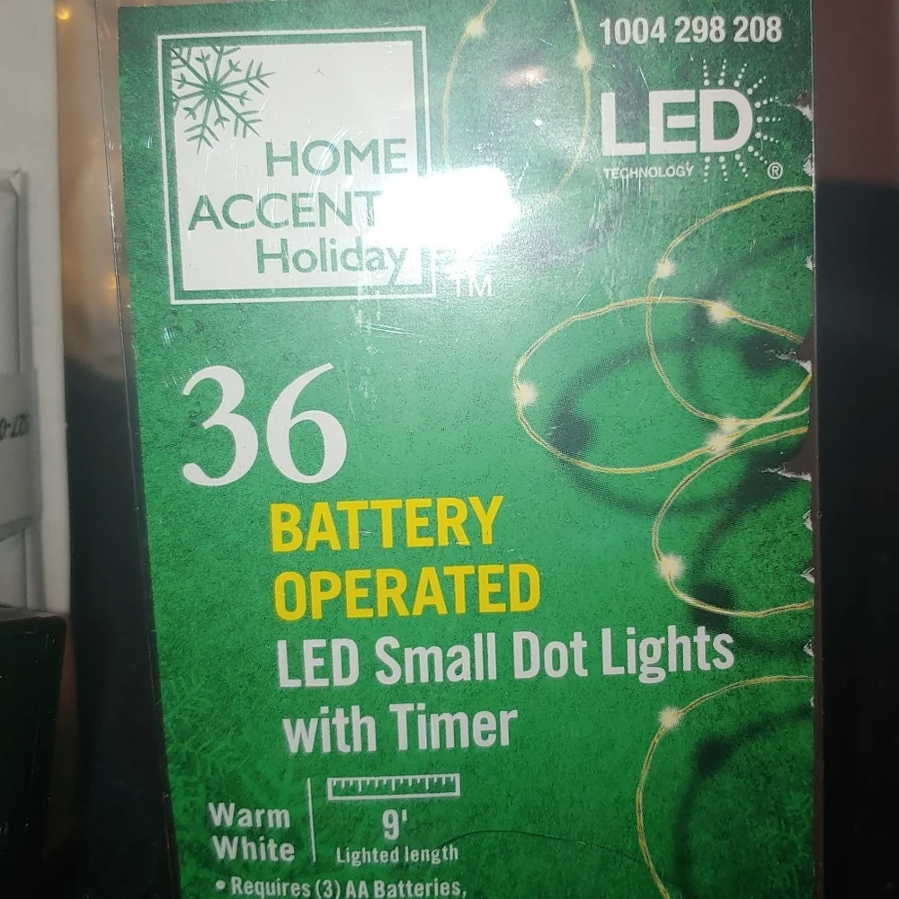 3 Packs (36) Battery Operated Led Lights /Timer